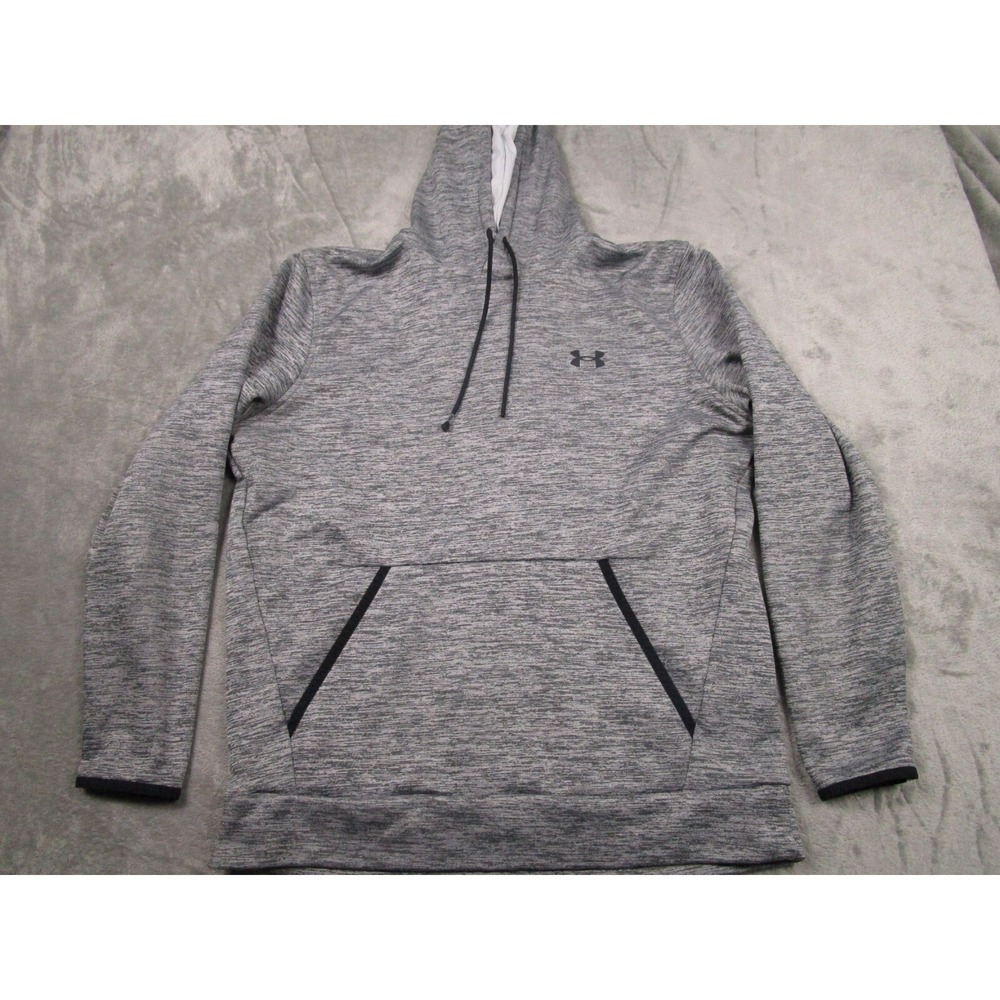 Under Armour Sweater Mens Medium Gray Loose Fit Pullover‎ Hoodie Fleece